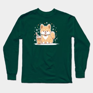 Dog ready to enjoy Christmas to the fullest Long Sleeve T-Shirt